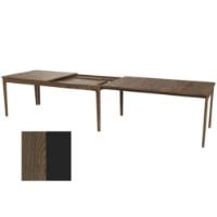 Bild von Skovby SM27 Esstisch inkl. 3 Einlegeplatten L: 205-358 cm - Naturgeölter Nussbaum/Schwarzes Laminat