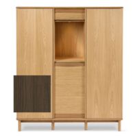 Bild von Skovby SM546 Doppelschrank H: 145 cm - Natur geöltes Walnussholz
