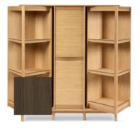 Bild von Skovby SM546 Doppelschrank H: 145 cm - Natur geöltes Walnussholz