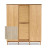 Bild von Skovby SM546 Doppelschrank H: 145 cm - Weiß geölte Eiche
