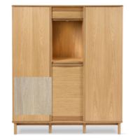 Bild von Skovby SM546 Doppelschrank H: 145 cm - Weiß geölte Eiche