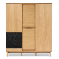 Bild von Skovby SM546 Doppelschrank H: 145 cm - Schwarz lackierte Eiche