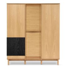 Bild von Skovby SM546 Doppelschrank H: 145 cm - Schwarz lackierte Eiche