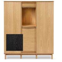 Bild von Skovby SM546 Doppelschrank H: 145 cm - Schwarz lackierte Eiche