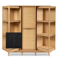 Bild von Skovby SM546 Doppelschrank H: 145 cm - Schwarz lackierte Eiche