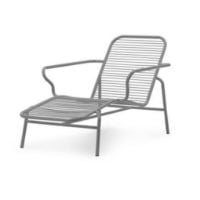 Bild von Normann Copenhagen Outdoor Vig Chaiselong Sonnenwagen L: 141 cm – Grau