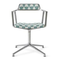 Bild von Vipp 452 Drehstuhlgleiter mit Rollen Guesthouse Edition - Aluminium / Mintgrün