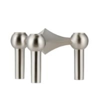 Bild von STOFF Nagel Kerzenhalter H: 6,9 cm - Gebürstetes Chrom