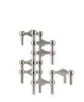 Bild von STOFF Nagel Kerzenhalter H: 6,9 cm - Gebürstetes Chrom
