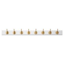 Bild von Nordal Edgy Garderobenständer mit 8 Haken L: 90 cm - Messing/Weiß