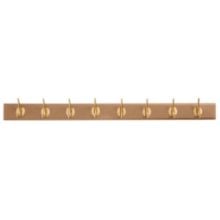 Bild von Nordal Edgy Garderobenständer mit 8 Haken, Länge: 90 cm, Messing/Braun
