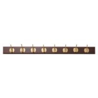 Bild von Nordal Edgy Garderobenständer mit 8 Haken L: 90 cm - Messing/Dunkelbraun