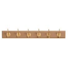 Bild von Nordal Edgy Garderobenständer mit 6 Haken L: 60 cm - Messing/Braun