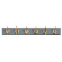 Bild von Nordal Edgy Garderobenständer mit 6 Haken L: 60 cm - Messing/Grau