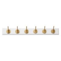 Bild von Nordal Edgy Garderobenständer mit 6 Haken L: 60 cm - Messing/Weiß