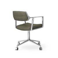 Bild von Vipp 453 Drehstuhl + Stuhl m. Räder – Aluminium/Bosco Green