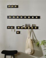 Bild von Nordal Edgy Garderobenständer mit 1 Haken L: 10 cm - Messing/Schwarz