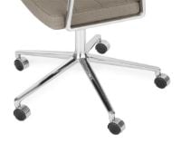 Bild von Vipp 453+ Drehstuhl mit Rollen - Aluminium/Textil in dunklem Sand