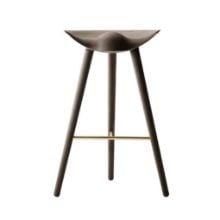 Bild von Audo Copenhagen ML42 Barhocker SH: 69 cm - Braun geölte Eiche/Messing