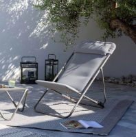 Bild von Lafuma Liegestuhl Maxi Transat Plus SH: 34 cm BeComfort - Silber