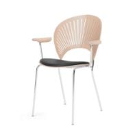 Bild von Fredericia Furniture 3397 Trinidad Polstersessel SH: 46,5 cm - Lackierte Eiche mit schwarzem Primo-Leder/Chrom
