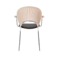 Bild von Fredericia Furniture 3397 Trinidad Polstersessel SH: 46,5 cm - Lackierte Eiche mit schwarzem Primo-Leder/Chrom