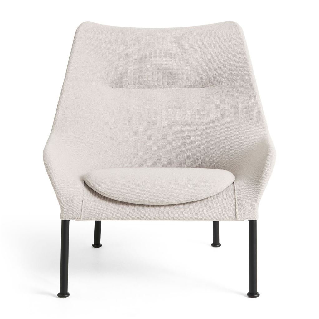 Bild von HAY O2 Lounge Chair H: 97,5 cm - Schwarz pulverbeschichteter Stahl/Soft Light Grey
