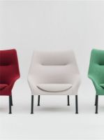 Bild von HAY O2 Lounge Chair H: 97,5 cm - Schwarz pulverbeschichteter Stahl/Soft Light Grey
