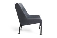 Bild von HAY O2 Lounge Chair H: 97,5 cm - Schwarz pulverbeschichteter Stahl/Soft Grey