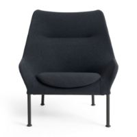 Bild von HAY O2 Lounge Chair H: 97,5 cm - Schwarz pulverbeschichteter Stahl/Soft Black