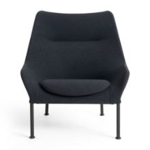 Bild von HAY O2 Lounge Chair H: 97,5 cm - Schwarz pulverbeschichteter Stahl/Soft Black