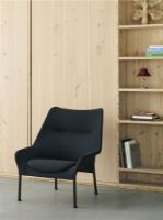 Bild von HAY O2 Lounge Chair H: 97,5 cm - Schwarz pulverbeschichteter Stahl/Soft Black