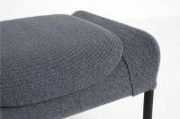 Bild von HAY O2 Ottoman H: 40,5 cm - Schwarz pulverbeschichteter Stahl/Grau