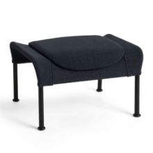 Bild von HAY O2 Ottoman H: 40,5 cm - Schwarz pulverbeschichteter Stahl/Schwarz
