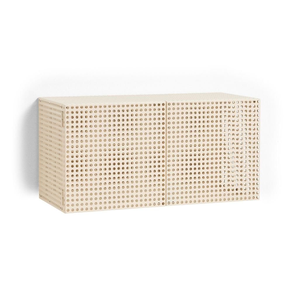 Bild von HAY Perforated Wall Cabinet Small 45x89 cm - Stahl/Eierschale