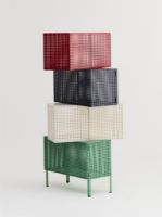 Bild von HAY Perforated Wall Cabinet Small 45x89 cm - Stahl/Eierschale