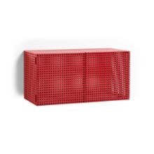 Bild von HAY Perforated Wandschrank Klein 45x89 cm - Stahl/Weinrot