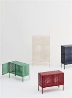 Bild von HAY Perforated Floor Cabinet Small 66,5x89 cm - Stahl/Weinrot