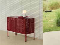 Bild von HAY Perforated Floor Cabinet Small 66,5x89 cm - Stahl/Weinrot