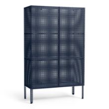 Bild von HAY Perforated Floor Cabinet Medium 146,5x89 cm - Stahl/Blau
