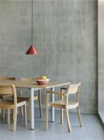Bild von HAY Compass Pendelleuchte 260 Ø: 26 cm - Aluminium/Pompejanisch Rot