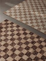 Bild von Ferm Living Karo-Woll-Jute-Teppich 140 x 200 – Kaffee/Natur