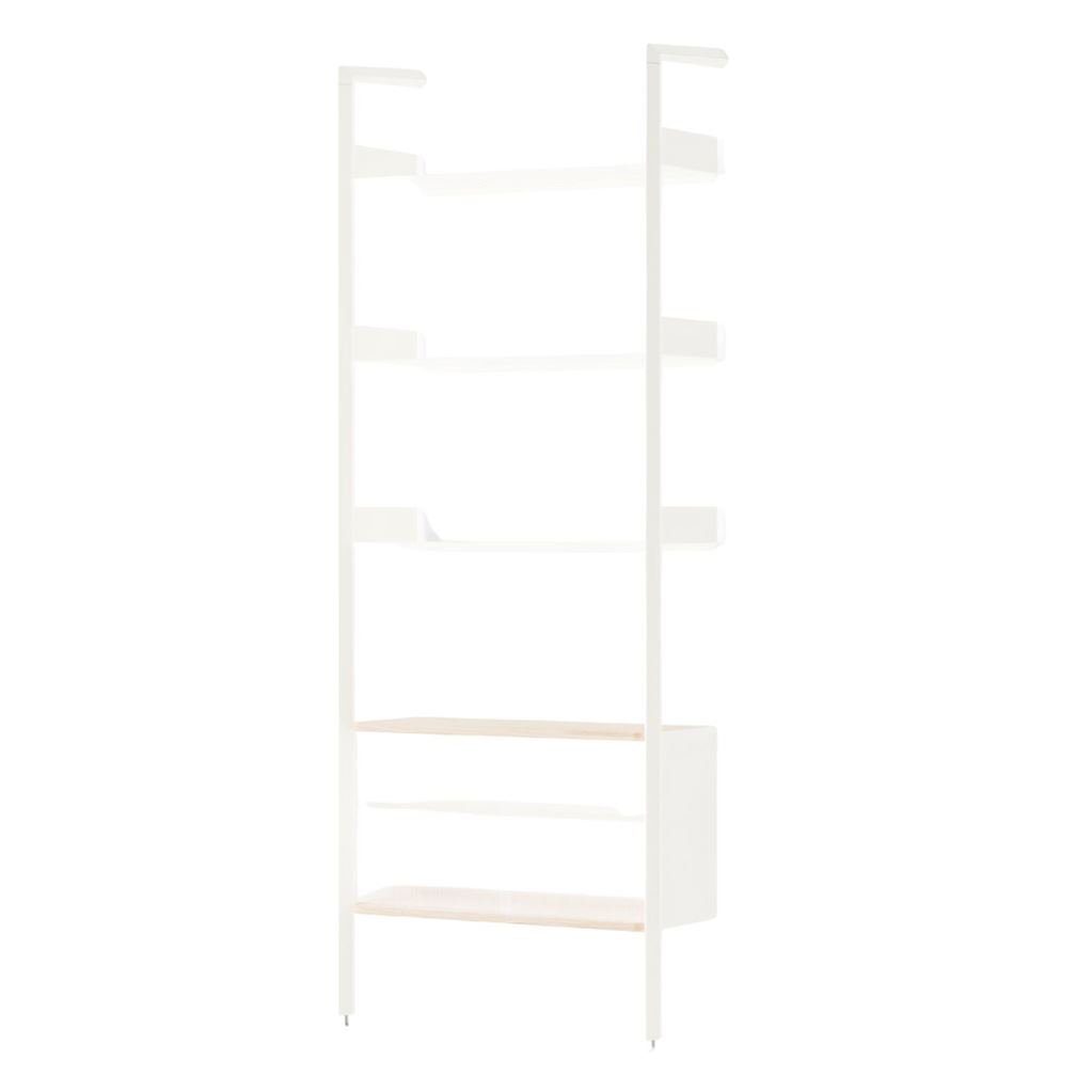 Bild von &Tradition Rhomb Bücherregal IF3 H: 223 cm – Alabaster Aluminium/Alabaster