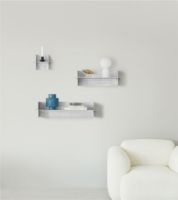 Bild von Normann Copenhagen Alu Regal L: 80 cm - Gebürstetes Aluminium