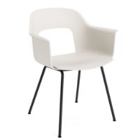 Bild von HAY Layout Armchair 211 H: 79 cm - Schwarz pulverbeschichteter Stahl/Cremeweiß