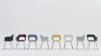 Bild von HAY Layout Armchair 211 H: 79 cm - Schwarz pulverbeschichteter Stahl/Cremeweiß