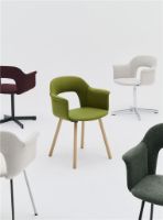 Bild von HAY Layout Armchair 214 Vollpolster H: 80 cm - Schwarz pulverbeschichteter Stahl/Naveli 133