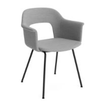 Bild von HAY Layout Armchair 214 Vollpolster H: 80 cm - Schwarz pulverbeschichteter Stahl/Mode 008