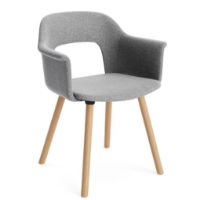Bild von HAY Layout Armchair 224 Vollpolster H: 80 cm - Lackierte Eiche/Hallingdal 130