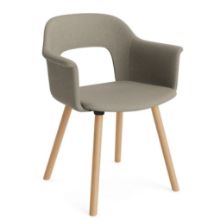 Bild von HAY Layout Armchair 224 Vollpolster H: 80 cm - Lackierte Eiche/Naveli 133
